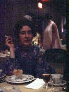 S1366 Alice Bennett smoking at wedding reception
